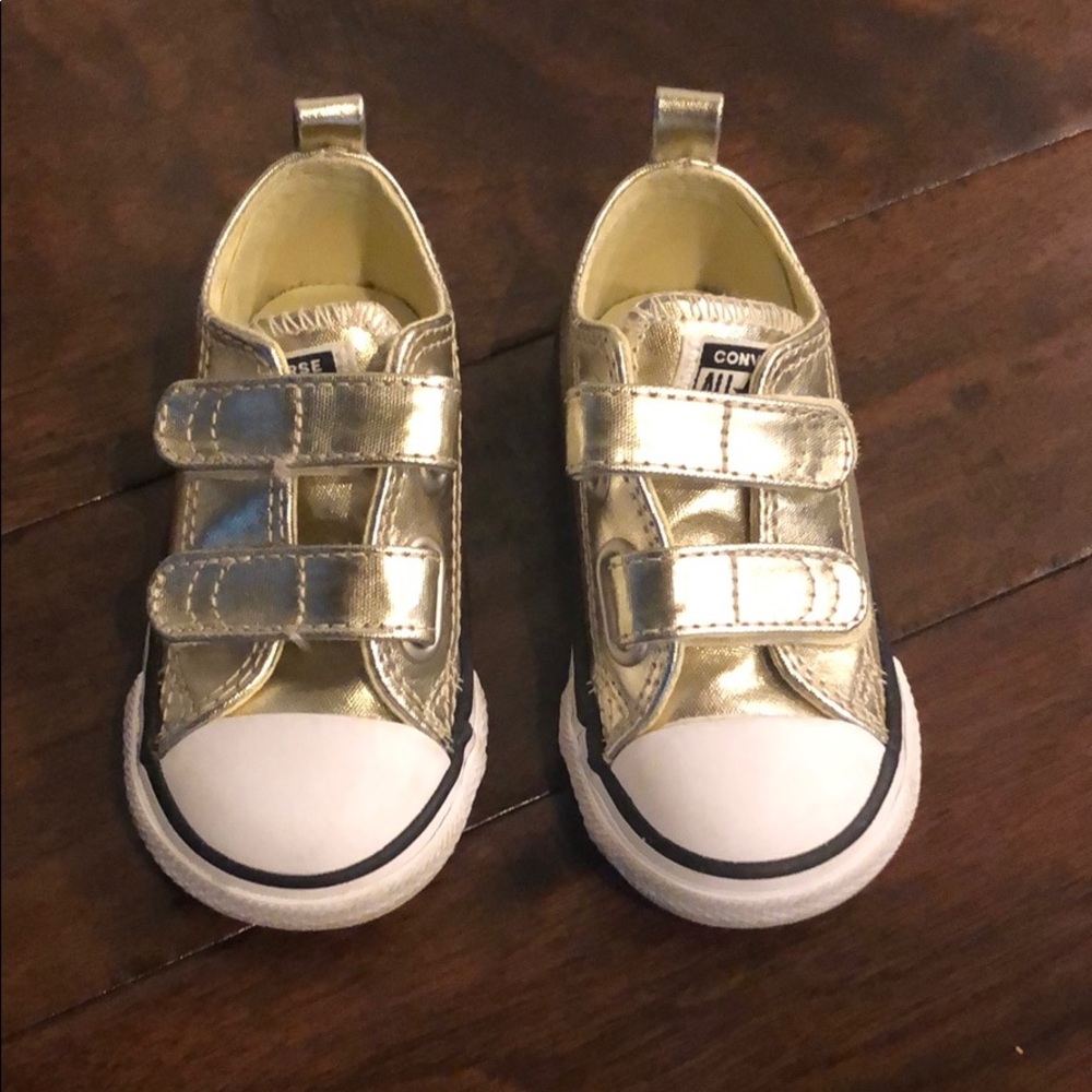 Gold Converse Shoes